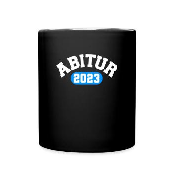 Abitur 2023 - Bestanden - Abi 23 - Abschluss - Tasse einfarbig - Schwarz - Vorne