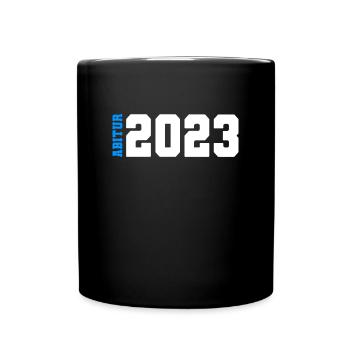 Abitur 2023 - Bestanden - Abi 23 - Abschluss - Tasse einfarbig - Schwarz - Vorne