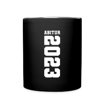 Abitur 2023 - Bestanden - Abi 23 - Abschluss - Tasse einfarbig - Schwarz - Vorne