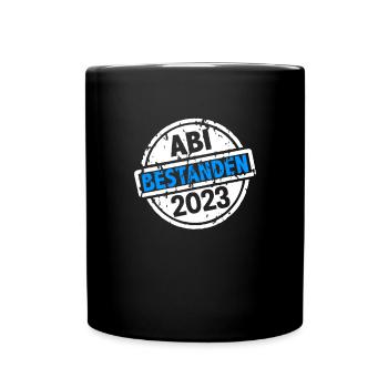 Abitur 2023 bestanden Abi Abiturient - Tasse einfarbig - Schwarz - Vorne