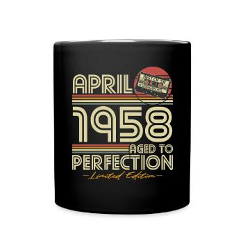 Avril 1958 Naissance Anniversaire Vintage Rétro - Mug uni - noir - Devant