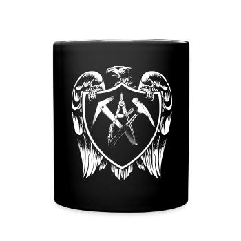 Dachdecker Adler Wappen - Tasse einfarbig - Schwarz - Vorne