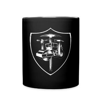 Armoiries des constructeurs de routes - Mug uni - noir - Devant