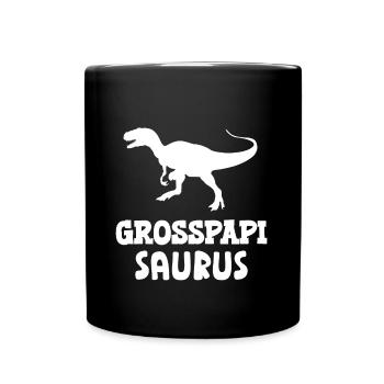 Grosspapi Saurus Großvater Opa Schweiz Opi - Tasse einfarbig - Schwarz - Vorne