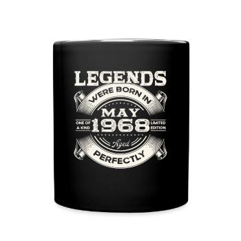 55e anniversaire Homme May né en 1968 Légendaire - Mug uni - noir - Devant