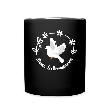 Meine Erstkommunion Glauben Kirche Taube Kommunion - Tasse einfarbig - Schwarz - Vorne