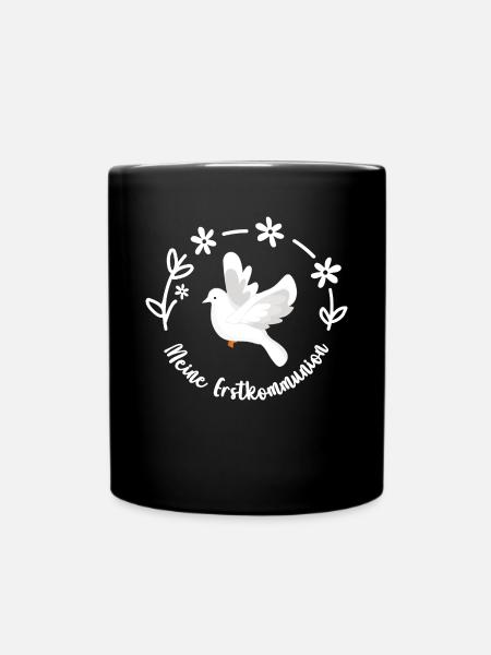 Meine Erstkommunion Glauben Kirche Taube Kommunion - Tasse einfarbig - Schwarz