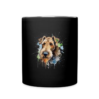 Airedale Terrier - Mug uni - noir - Devant
