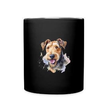 Airedale Terrier - Mug uni - noir - Devant