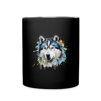 Alaskan Malamute - Full Colour Mug - black - Front
