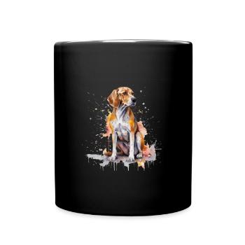 American Foxhound - Tasse einfarbig - Schwarz - Vorne