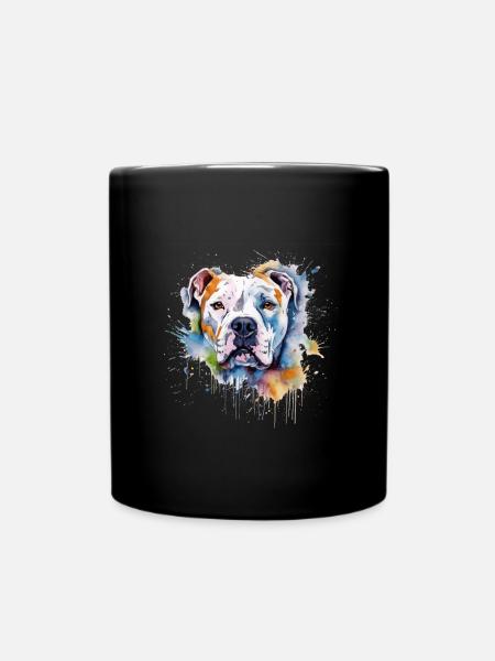 American Bulldog - Tasse einfarbig - Schwarz