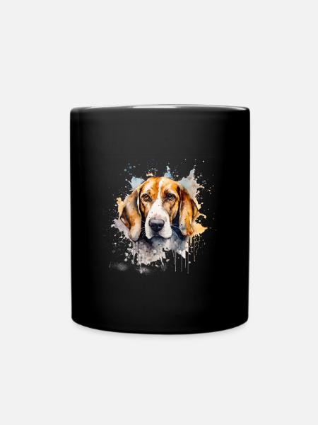American Foxhound - Tasse einfarbig - Schwarz