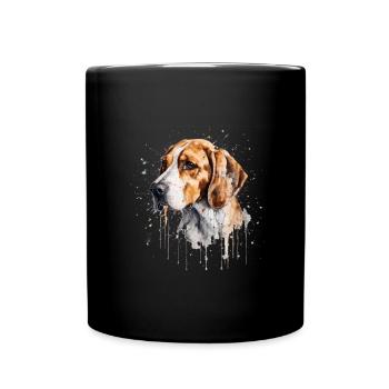 American Foxhound - Tasse einfarbig - Schwarz - Vorne