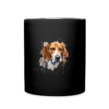 American Foxhound - Tasse einfarbig - Schwarz - Vorne