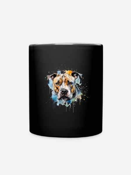 American Staffordshire Terrier - Tasse einfarbig - Schwarz