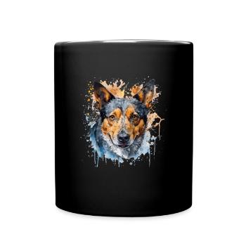 Bouvier australien - Mug uni - noir - Devant