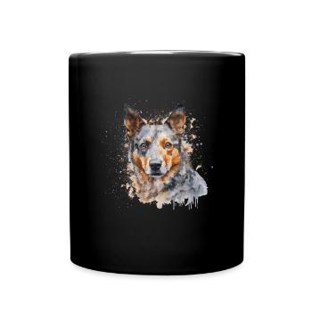 Bouvier australien - Mug uni - noir - Devant
