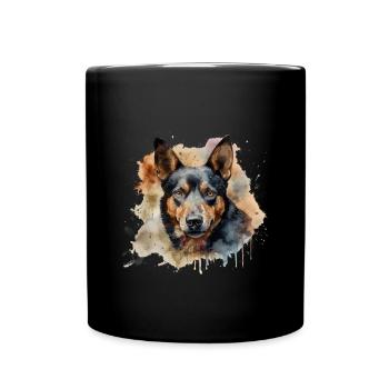 Australian Kelpie - Full Colour Mug - black - Front