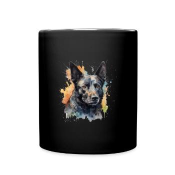Australian Kelpie - Full Colour Mug - black - Front
