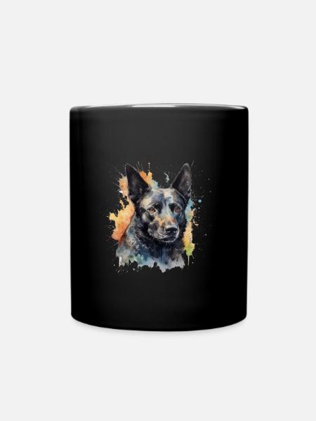 Australian Kelpie - Tasse einfarbig - Schwarz