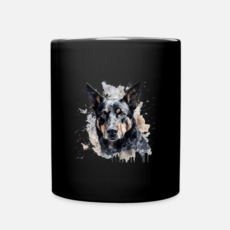 Australian Kelpie - Tasse einfarbig - Schwarz
