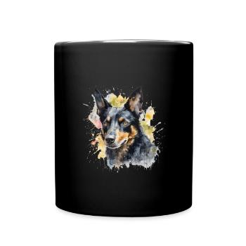 Australian Kelpie - Full Colour Mug - black - Front