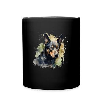 Australian Kelpie - Full Colour Mug - black - Front