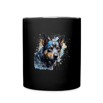 Australian Kelpie - Full Colour Mug - black - Front