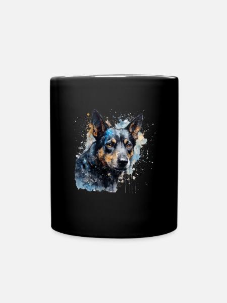 Australian Kelpie - Tasse einfarbig - Schwarz