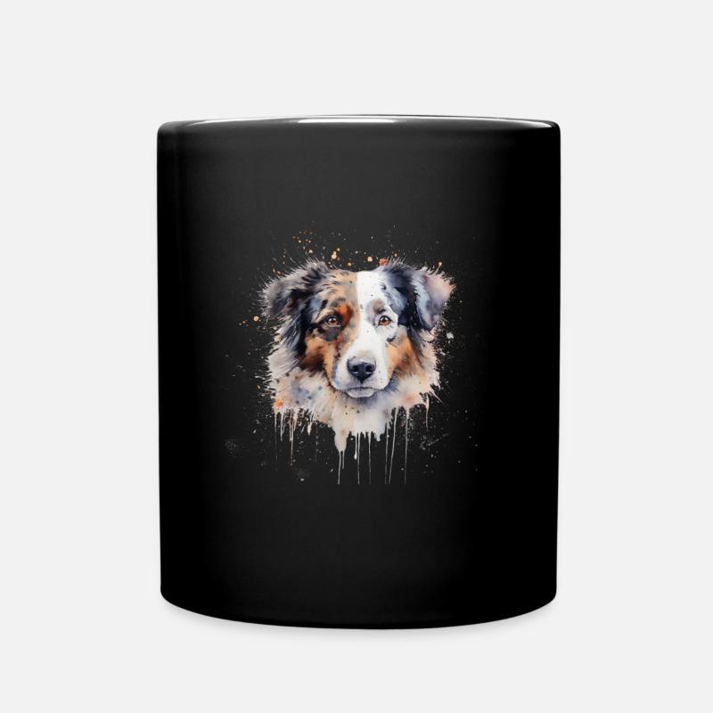 Australian Shepherd - Tasse einfarbig - Schwarz