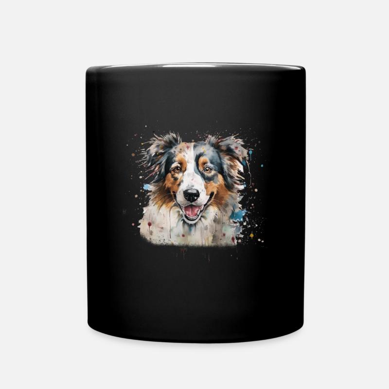 Australian Shepherd - Tasse einfarbig - Schwarz