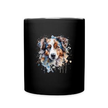 Australian Shepherd - Full Colour Mug - black - Front