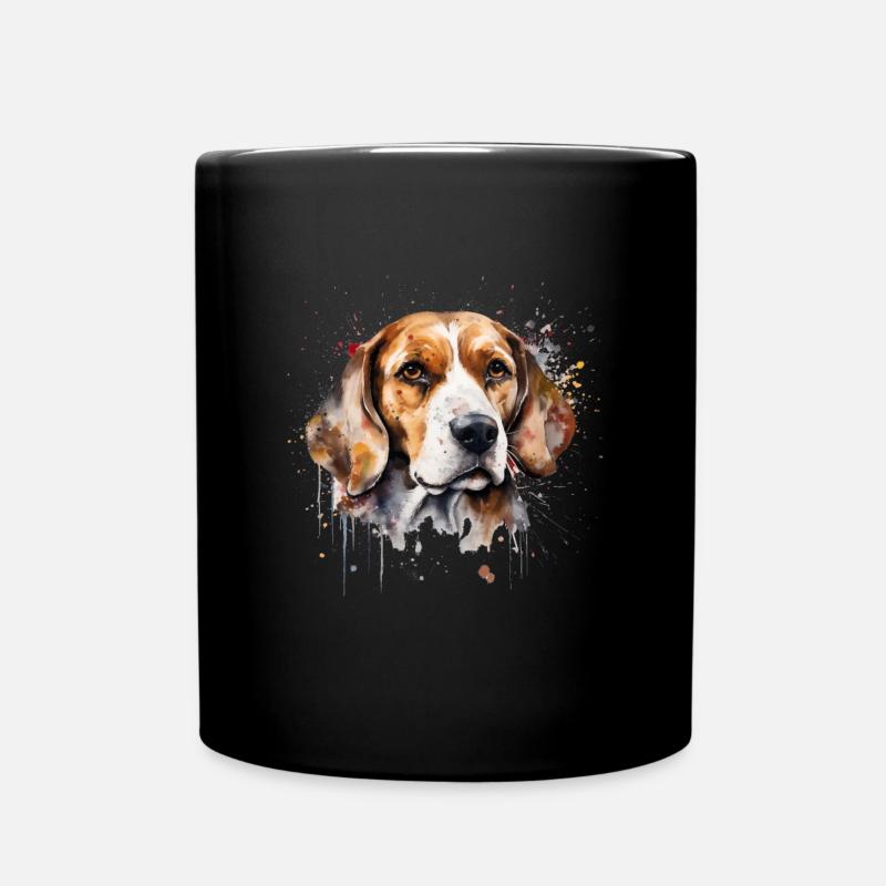 Beagle - Tasse einfarbig - Schwarz