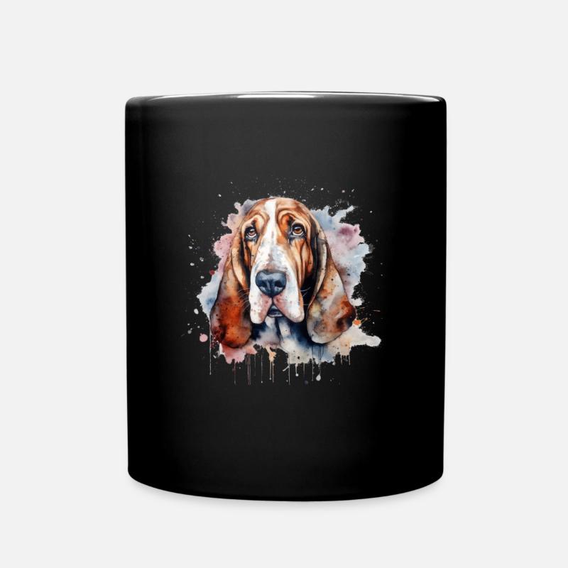Basset Hound - Mug uni - noir