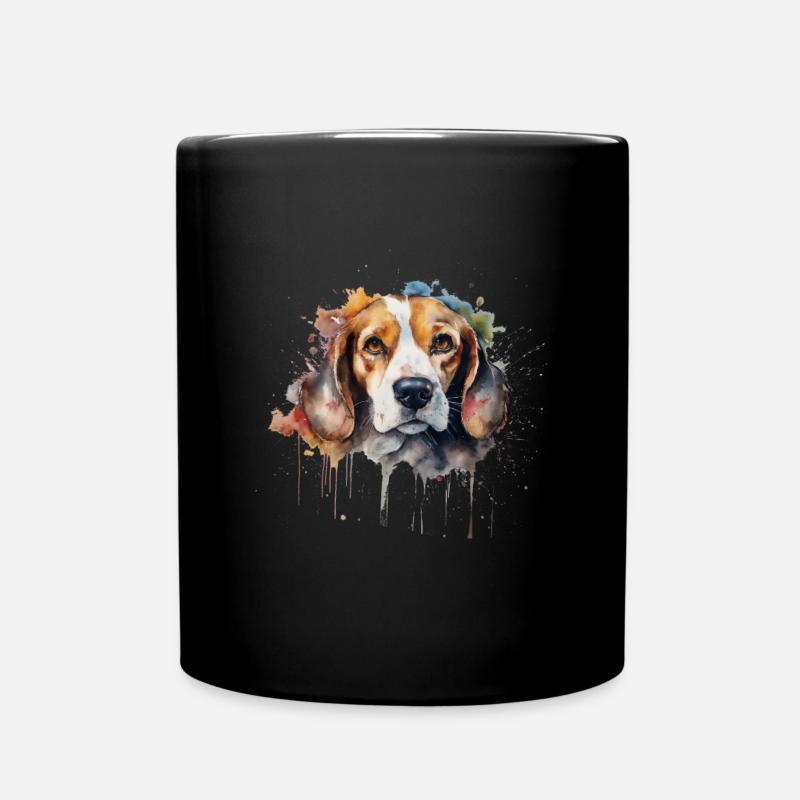 Beagle - Tasse einfarbig - Schwarz