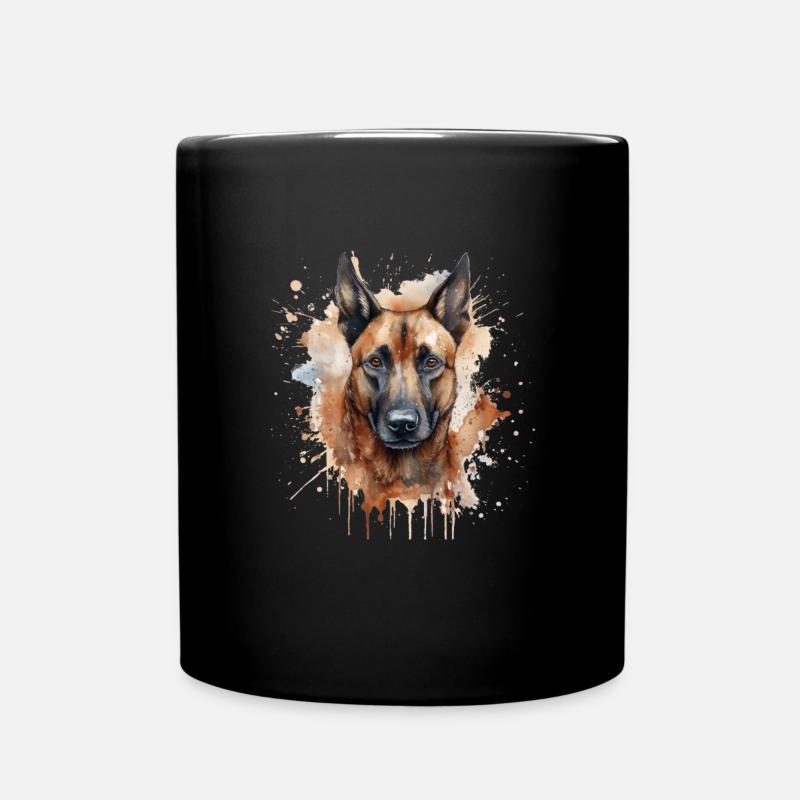 Malinois belge - Mug uni - noir