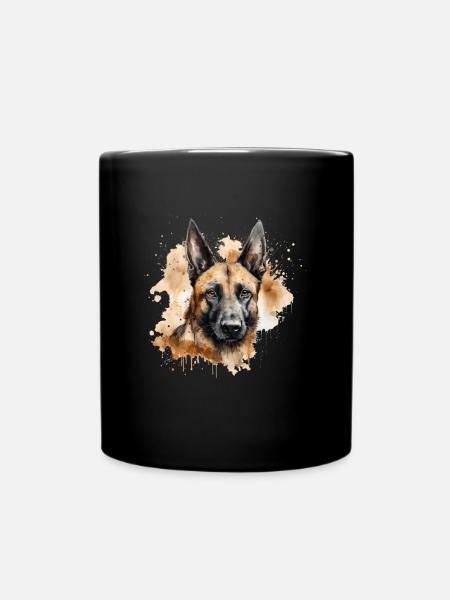 Belgian Malinois - Full Colour Mug - black