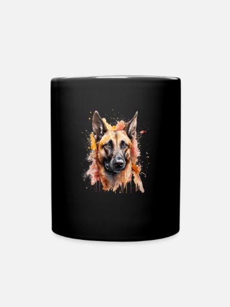 Belgian Malinois - Tasse einfarbig - Schwarz