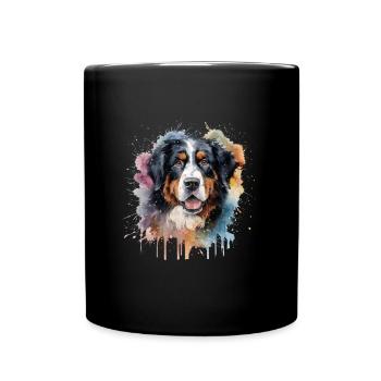 Bouvier bernois - Mug uni - noir - Devant