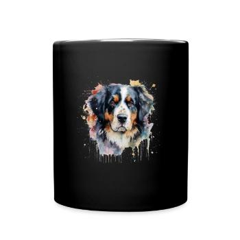 Bernese Mountain Dog - Tasse einfarbig - Schwarz - Vorne