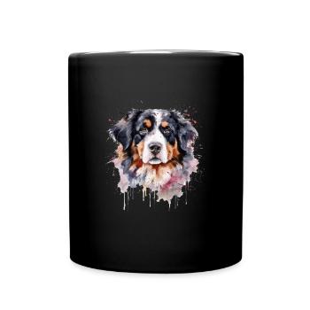 Bernese Mountain Dog - Tasse einfarbig - Schwarz - Vorne