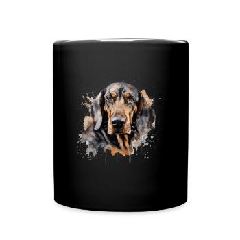 Black and Tan Coonhound - Full Colour Mug - black - Front