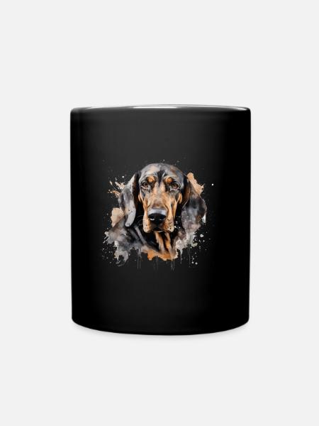 Black and Tan Coonhound - Tasse einfarbig - Schwarz