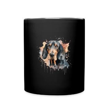 Black and Tan Coonhound - Full Colour Mug - black - Front