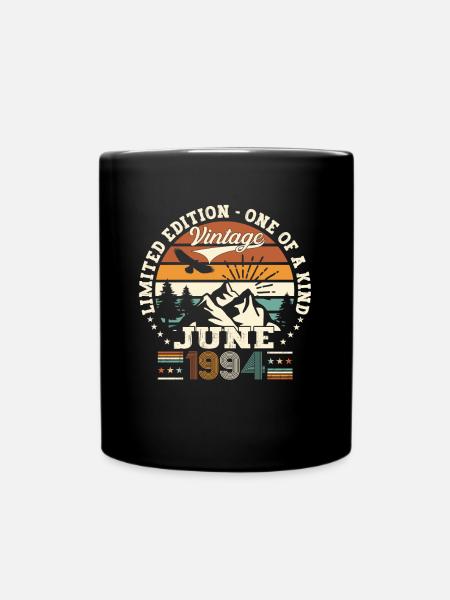 29th Birthday Man June Year 1994 Original - Full Colour Mug - black