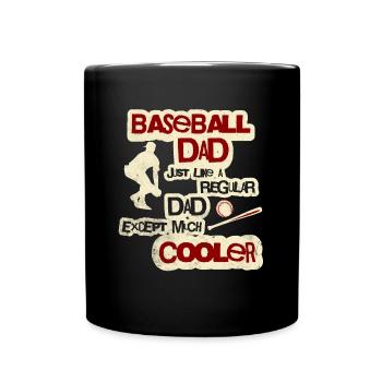 Cool Baseball Dad - Full Colour Mug - black - Front