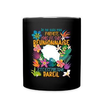 Réunionnaise Humour pour Maman De la Réunion - Mug uni - noir - Devant