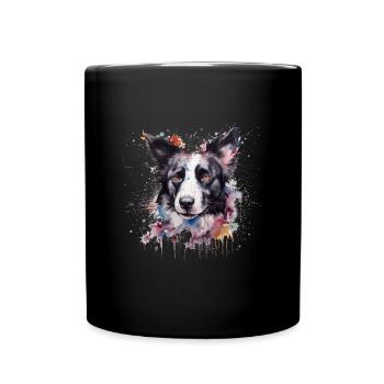 Border Collie - Full Colour Mug - black - Front