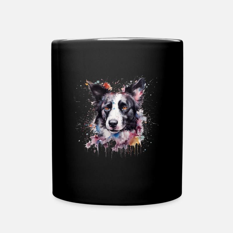Border Collie - Tasse einfarbig - Schwarz
